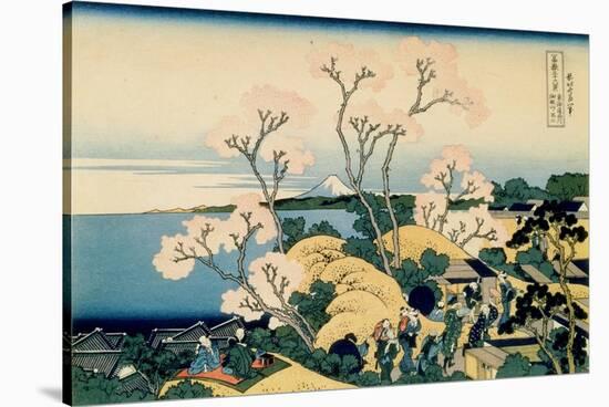 36 Views of Mount Fuji, no. 39: Tokaido Shinagawa-Katsushika Hokusai-Stretched Canvas