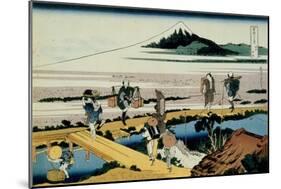 36 Views of Mount Fuji, no. 40: Nakahara in the Sagami Province-Katsushika Hokusai-Mounted Giclee Print