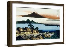 36 Views of Mount Fuji, no. 41: Dawn at Isawa in the Kai Province-Katsushika Hokusai-Framed Giclee Print