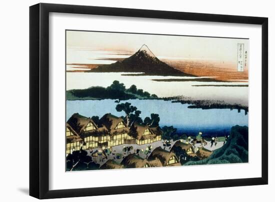 36 Views of Mount Fuji, no. 41: Dawn at Isawa in the Kai Province-Katsushika Hokusai-Framed Giclee Print