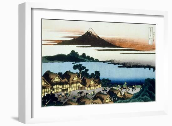 36 Views of Mount Fuji, no. 41: Dawn at Isawa in the Kai Province-Katsushika Hokusai-Framed Giclee Print