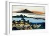 36 Views of Mount Fuji, no. 41: Dawn at Isawa in the Kai Province-Katsushika Hokusai-Framed Giclee Print