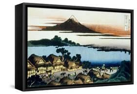 36 Views of Mount Fuji, no. 41: Dawn at Isawa in the Kai Province-Katsushika Hokusai-Framed Stretched Canvas