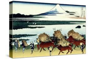 36 Views of Mount Fuji, no. 43: Ono Shindon in the Suruga Province-Katsushika Hokusai-Stretched Canvas
