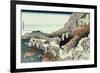 36 Views of Mount Fuji, no. 46: Climbing on Fuji-Katsushika Hokusai-Framed Giclee Print