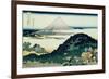 36 Views of Mount Fuji, no. 6: The Coast of Seven Leagues in Kamakura-Katsushika Hokusai-Framed Giclee Print