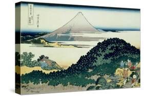 36 Views of Mount Fuji, no. 6: The Coast of Seven Leagues in Kamakura-Katsushika Hokusai-Stretched Canvas