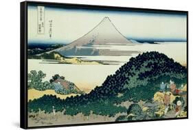 36 Views of Mount Fuji, no. 6: The Coast of Seven Leagues in Kamakura-Katsushika Hokusai-Framed Stretched Canvas
