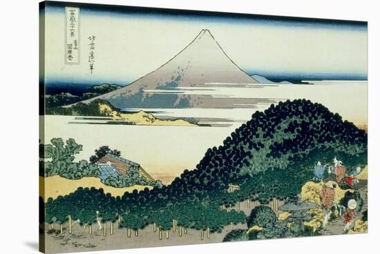 36 Views of Mount Fuji, no. 6: The Coast of Seven Leagues in Kamakura-Katsushika Hokusai-Stretched Canvas
