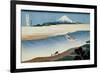 36 Views of Mount Fuji, no. 8: Tama River in the Musashi Province-Katsushika Hokusai-Framed Giclee Print