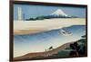 36 Views of Mount Fuji, no. 8: Tama River in the Musashi Province-Katsushika Hokusai-Framed Giclee Print