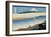 36 Views of Mount Fuji, no. 8: Tama River in the Musashi Province-Katsushika Hokusai-Framed Giclee Print