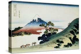 36 Views of Mount Fuji, no. 9: Inume Pass in the Kai Province-Katsushika Hokusai-Stretched Canvas