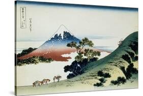 36 Views of Mount Fuji, no. 9: Inume Pass in the Kai Province-Katsushika Hokusai-Stretched Canvas
