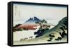 36 Views of Mount Fuji, no. 9: Inume Pass in the Kai Province-Katsushika Hokusai-Framed Stretched Canvas