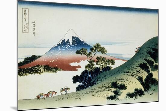36 Views of Mount Fuji, no. 9: Inume Pass in the Kai Province-Katsushika Hokusai-Mounted Giclee Print