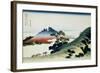 36 Views of Mount Fuji, no. 9: Inume Pass in the Kai Province-Katsushika Hokusai-Framed Giclee Print