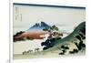 36 Views of Mount Fuji, no. 9: Inume Pass in the Kai Province-Katsushika Hokusai-Framed Giclee Print