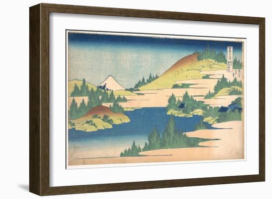 36 Vues Du Mont Fuji, Japon : Vue Du Lac Hakone, Province Sagani, Japon - Estampe De Katsushika Hok-Katsushika Hokusai-Framed Giclee Print