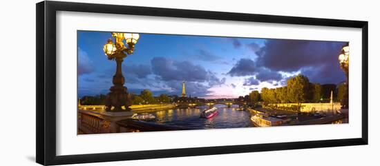 360 Degree View of the Pont Alexandre Iii Bridge at Dusk, Seine River, Paris, Ile-De-France, France-null-Framed Photographic Print