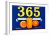 365 Orange Crate Label-null-Framed Art Print