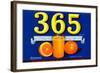 365 Orange Crate Label-null-Framed Art Print