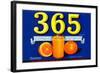 365 Orange Crate Label-null-Framed Art Print