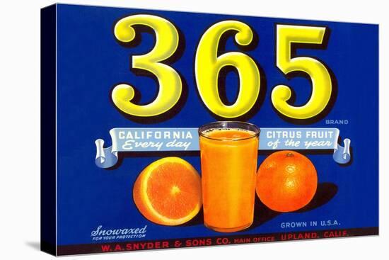 365 Orange Crate Label-null-Stretched Canvas