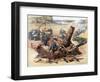 370 Mortar in Action, 1918-Henry Cheffer-Framed Giclee Print