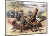 370 Mortar in Action, 1918-Henry Cheffer-Mounted Giclee Print