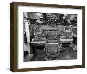 377 Stratocruiser flight deck-null-Framed Art Print