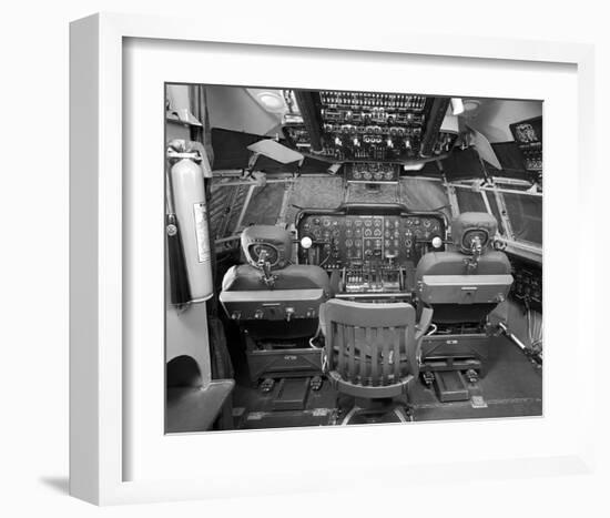 377 Stratocruiser flight deck-null-Framed Art Print