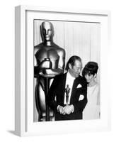 37th Annual Academy Award, 1964. Audrey Hepburn With Rex Harrison for "My Fair Lady"-null-Framed Photographic Print