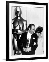 37th Annual Academy Award, 1964. Audrey Hepburn With Rex Harrison for "My Fair Lady"-null-Framed Photographic Print