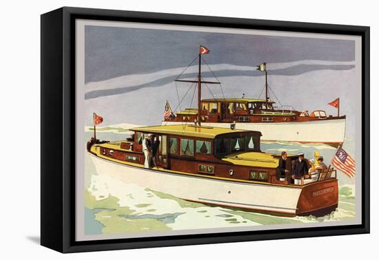 38 Foot Double Cabin Cruiser and 46 Foot Sport Cruiser-Douglas Donald-Framed Stretched Canvas