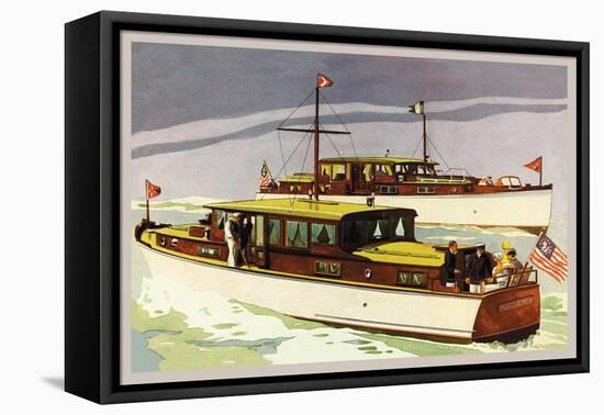 38 Foot Double Cabin Cruiser and 46 Foot Sport Cruiser-Douglas Donald-Framed Stretched Canvas