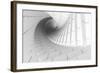 3D Abstract Background Illustration With Helix Made Of White Chamfer Boxes-Eugene Sergeev-Framed Art Print