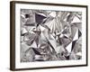 3D Abstract Crystal Clear Background Texture-wacomka-Framed Art Print