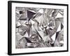 3D Abstract Crystal Clear Background Texture-wacomka-Framed Art Print