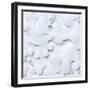 3D Abstract Wavy Background, White Paper Cut Shapes-wacomka-Framed Art Print