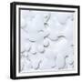 3D Abstract Wavy Background, White Paper Cut Shapes-wacomka-Framed Premium Giclee Print