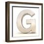 3D Alphabet, Letter G Isolated On White Background-Andriy Zholudyev-Framed Art Print