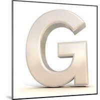 3D Alphabet, Letter G Isolated On White Background-Andriy Zholudyev-Mounted Art Print