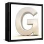 3D Alphabet, Letter G Isolated On White Background-Andriy Zholudyev-Framed Stretched Canvas