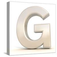 3D Alphabet, Letter G Isolated On White Background-Andriy Zholudyev-Stretched Canvas