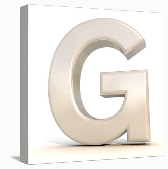 3D Alphabet, Letter G Isolated On White Background-Andriy Zholudyev-Stretched Canvas