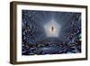 3D Concept of How Mankind Will Use Portals to Travel Through Time and Space-null-Framed Art Print