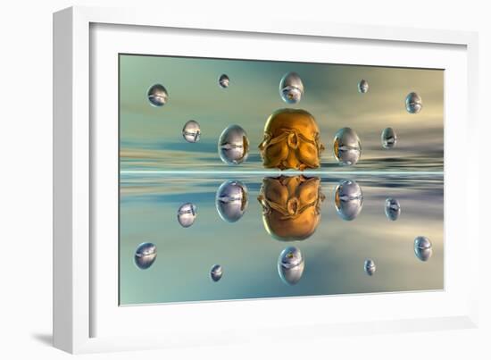 3D Concept Showing the Advancement of Artificial Intelligence-null-Framed Art Print