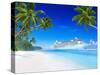 3D Cruise Ship by Tropical Beach-Rawpixel-Stretched Canvas