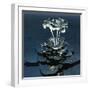 3D Flower-kjolak-Framed Art Print